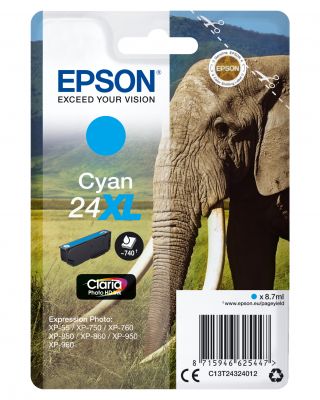 CARTUCCIA 24XL - SERIE ELEFANTE CIANO - 740P/8,7ML