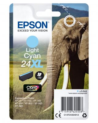 CARTUCCIA 24XL - ELEFANTE CIANO CHIARO -740P/9,8ML