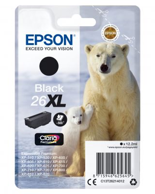CARTUCCIA 26XL - ORSO POLARE NERO - 500P/12,2ML