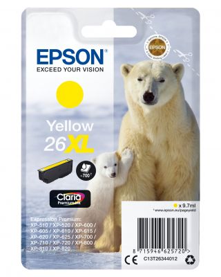 CARTUCCIA 26XL - ORSO POLARE GIALLO - 700P/9,7ML