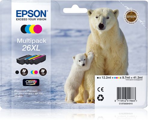 CARTUCCIA 26XL SERIE ORSO POLARE MULTIPACK