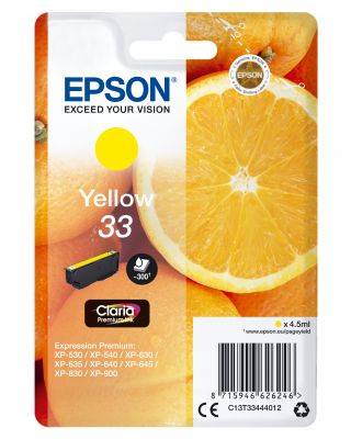 CARTUCCIA 33 - SERIE ARANCE - GIALLO 4,5 ML