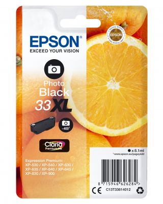CARTUCCIA 33XL - SERIE ARANCE NERO PHOTO - 8,1 ML