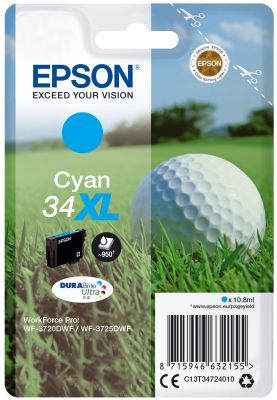 CARTUCCIA 34XL - SERIE GOLF CIANO - 950P/10,8ML