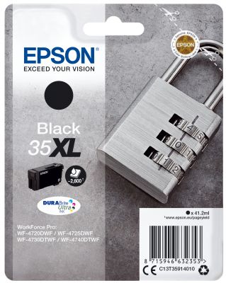 CARTUCCIA 35XL SERIE LUCCHETTO NERO 2600P/41,2ML