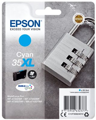 CARTUCCIA 35XL SERIE PADLOCK CIANO 1900PAG/20,3ML