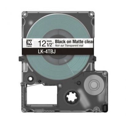 MATTE TAPE - CLEAR/BLACK 12MM(8M) - LK-4TBJ