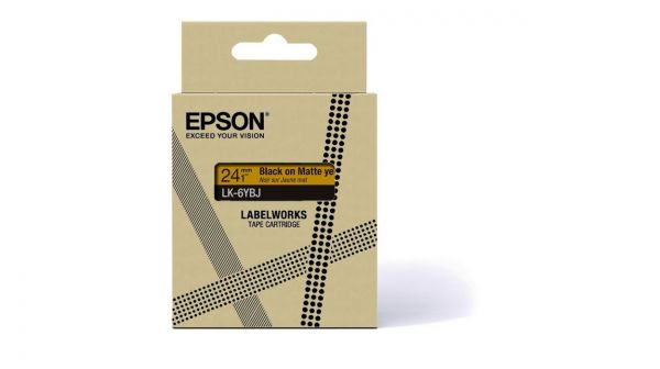 MATTE TAPE - YELLOW/BLACK 24MM(8M) - LK-6YBJ