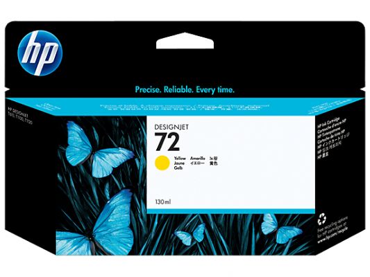 HP 72 130ML YELLOW INK CARTRIDGE