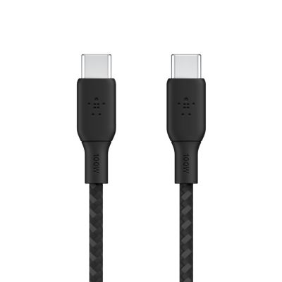 CAVO INTRECCIATO DA USB-C A USB-C 100W 2M - NERO