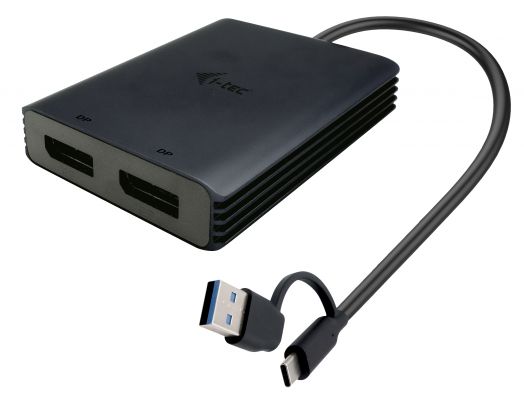 I-TEC USB-A/USB-C DUAL 4K DP VIDEO ADAPTER