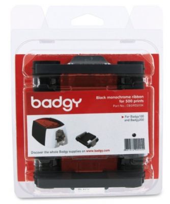 NASTRO MONOCHROMATICO NERO 500 STAMPE PER BADGY