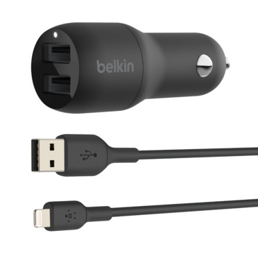 BOOST CHARGET 24W 12W X 2 USB-A DUAL CAR CHARGER
