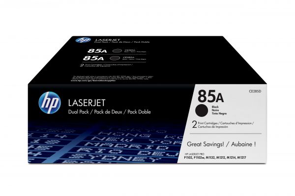 HP 85A BLK DUAL PACK LJ TONER CARTRIDGE