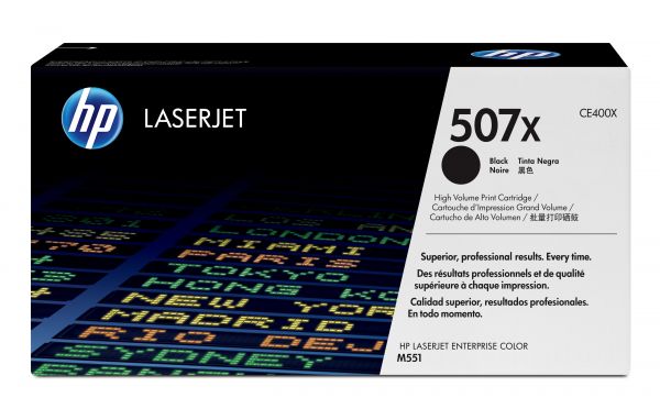 HP 507X BLACK LASERJET TONER CARTRIDGE