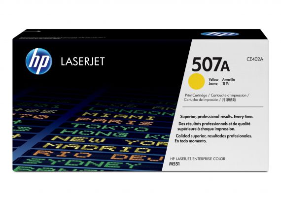 HP 507A YELLOW LASERJET TONER CARTRIDGE