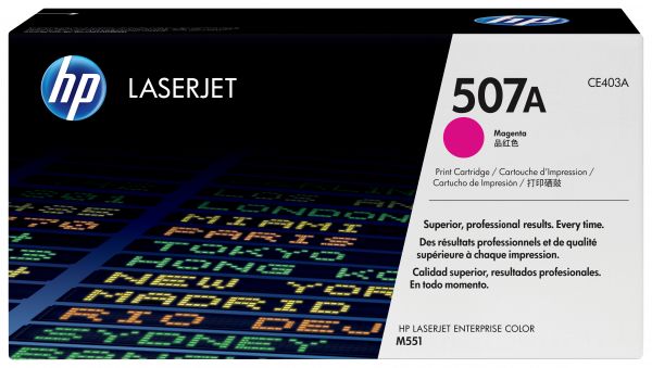 HP 507A MAGENTA LASERJET TONER CARTRIDGE