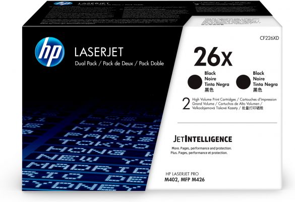 HP 26X BLACK 2-PACK LJ TONER CARTRIDGE