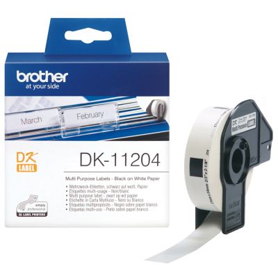 400 ETICH. ADESIVE IN CARTA NER0 SU BIANCO 17x54mm