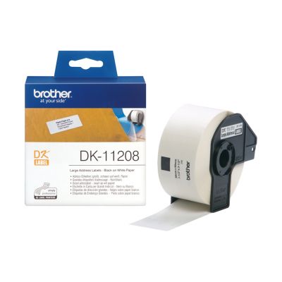 400 ETICH. ADESIVE IN CARTA NER0 SU BIANCO 38x90mm