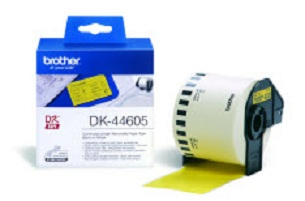 ROTOLO ETICH. LUNGH. CONTINUA NERO SU GIALLO 62mm