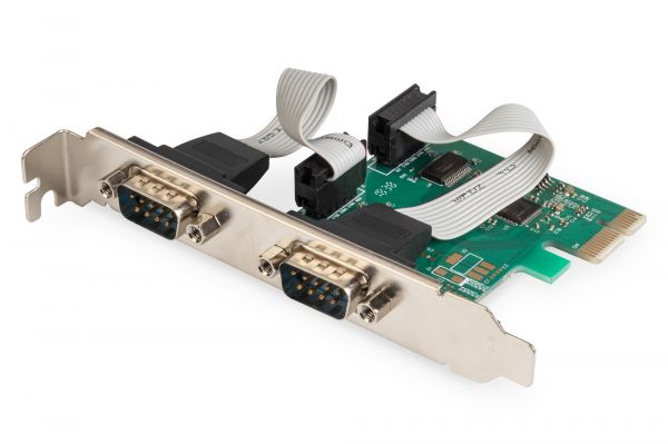 SCHEDA PCI EXPRESS CON 2 PORTE SERIALI 9 POLI