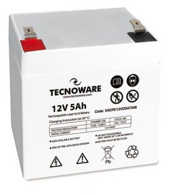 BATTERIA TECNOWARE 12VDC 5AH ERMETICA AL PIOMBO