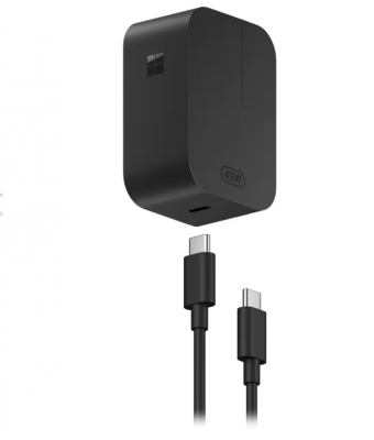 SURFACE 45W POWER SUPPLY USB-C CHARGING BLACK