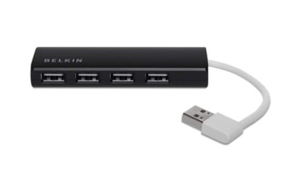 HUB USB 2.0 A 4 PORTE ULTRA-SOTTILE DA VIAGGIO