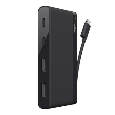 MINI HUB A 4 PORTE 2X USB-C E 2X USB-A 3.0 NERO
