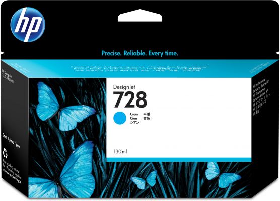 HP 728 130-ML CYAN INK CRTG