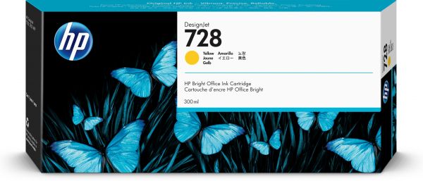 HP 728 300-ML YELLOW INK CRTG