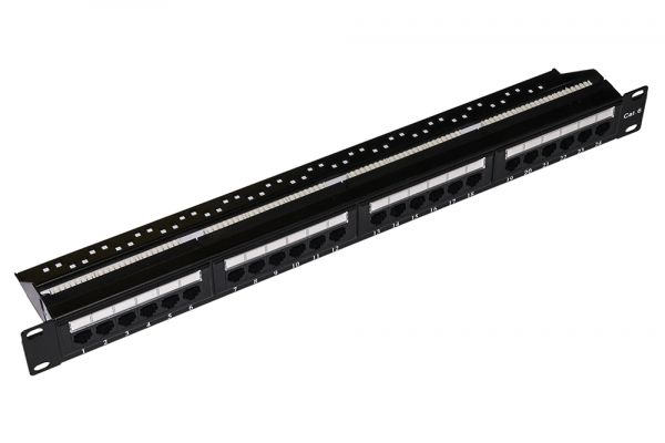 PATCH PANEL 1 UNIT  24 PORTE CAT.6 UTPPER RACK 19