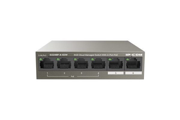 SWITCH POE MANAGED L2, 6 PORT, 4 POE