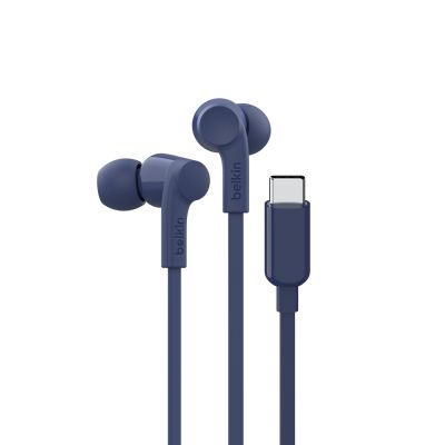 USB-C EARBUDS W/ ADJUSTABLE VOLUME LIMITER,BLUE