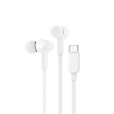 USB-C EARBUDS W/ ADJUSTABLE VOLUME LIMITER,WHITE