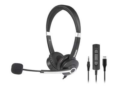 CUFFIA BUSINESS BI AURALE - USB-C E JACK