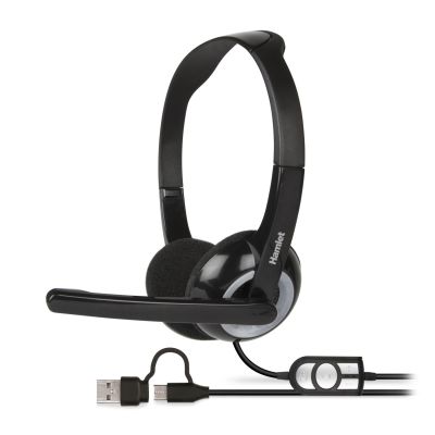 CUFFIA CON MICROFONO USB-C + USB-A