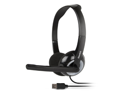CUFFIA STEREO CON MICR. CONNESSIONE USB PER PC **