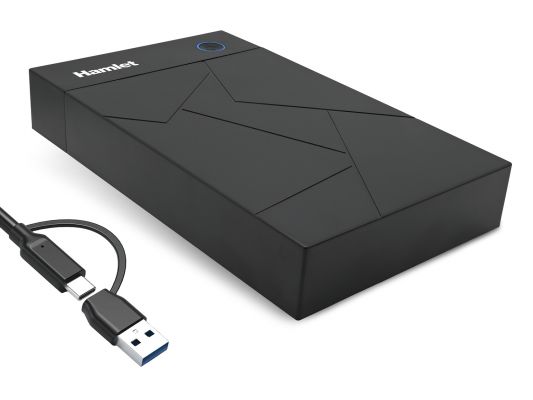BOX HDD SATA 3,5  USB-C + USB-A CON ALIMENTATORE