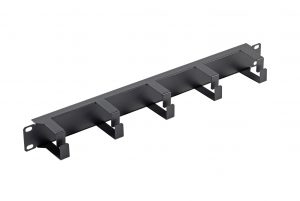 Pannello guidacavi con 5 anelli h.55 Nero 1U