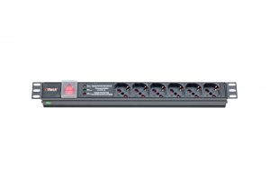 PDU 6 PRESE BIPASSO-SCHUKO PROT.SOVRATENSIONE 1U