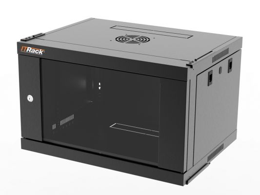 Rack da parete 12U 600x450 h.637( Flat Pack) Nero