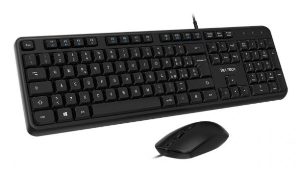 KIT TASTIERA E MOUSE CON FILO USB  2000DPI