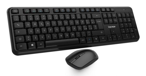 TASTIERA E MOUSE WIRELESS 1600DPI 2,4GHZ