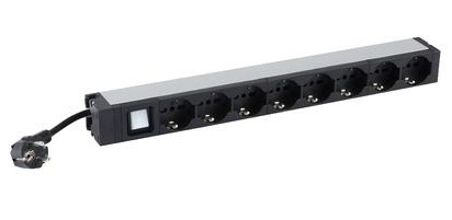 PDU 8 PRESE BIPASSO-SCHUKO INT.ON/OFF LUMINOSO 1U