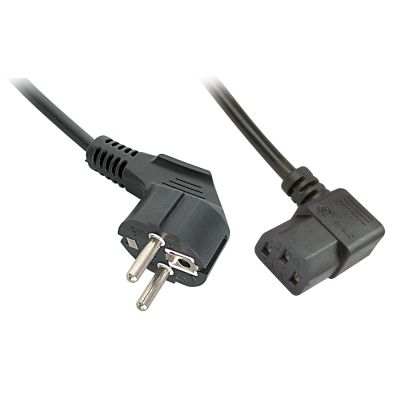 CAVO DI ALIMENTAZIONE AD ANGOLO IEC 320 C13, 2M