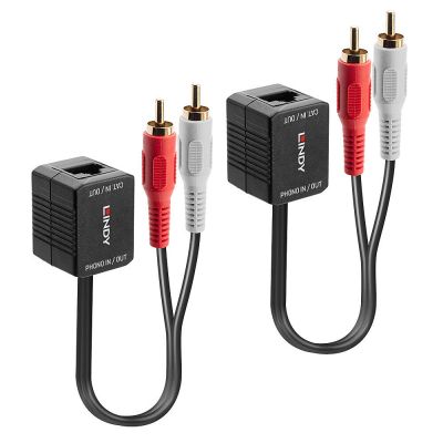 EXTENDER AUDIO STEREO CAT.5/6, 100M