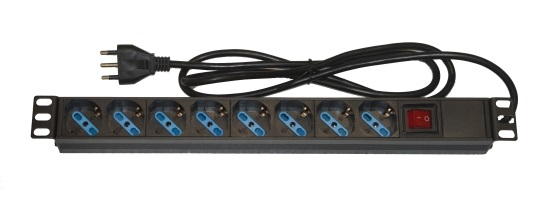 MULTIPRESA DA RACK 19  8 PRESE UNIVERSALI