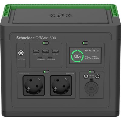 SCHNEIDER OFFGRID PORTABLE POWER STATION 500,LITIO